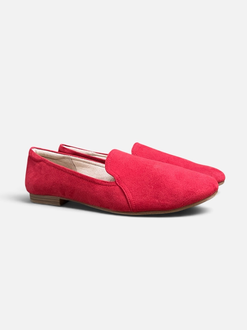 SOUL Naturalizer “Ashley” Faux Suede Slip-On Loafer Flat Vibrant Red Women’s Sz8